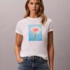 Tricou clasic cu imprimeu margaretă Tricou clasic cu imprimeu margaretă