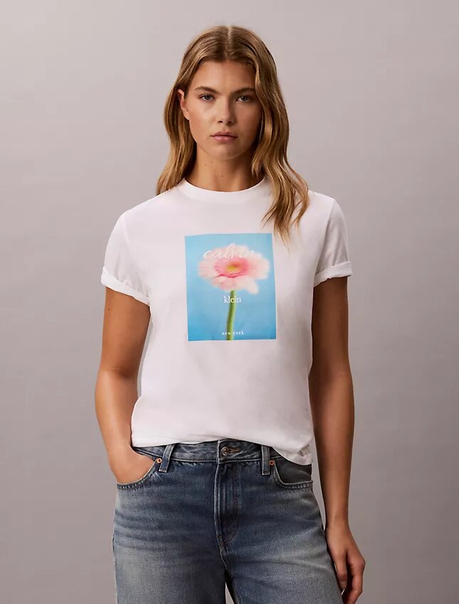 Tricou clasic cu imprimeu margaretă Tricou clasic cu imprimeu margaretă