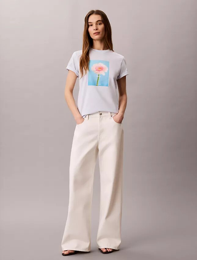 Tricou clasic cu imprimeu margaretă Tricou clasic cu imprimeu margaretă