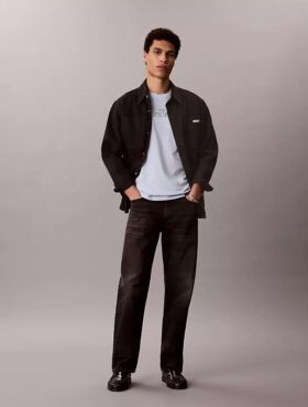 Tricou clasic cu imprimeu Monogram Line