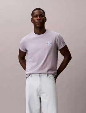 Tricou clasic cu imprimeu Monologo