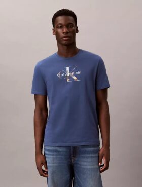 Tricou clasic cu imprimeu Monologo