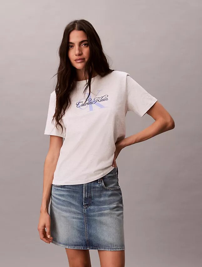 Tricou clasic cu imprimeu Script Monologo Tricou clasic cu imprimeu Script Monologo