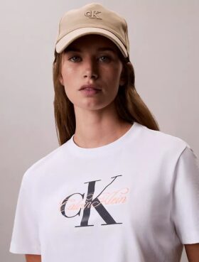 Tricou clasic cu imprimeu Script Monologo