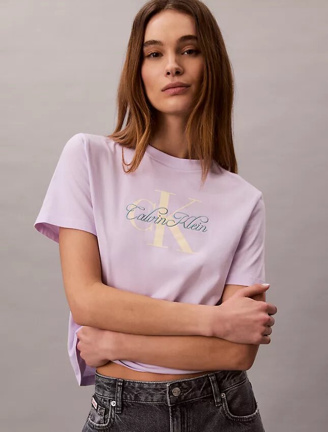 Tricou clasic cu imprimeu Script Monologo Tricou clasic cu imprimeu Script Monologo