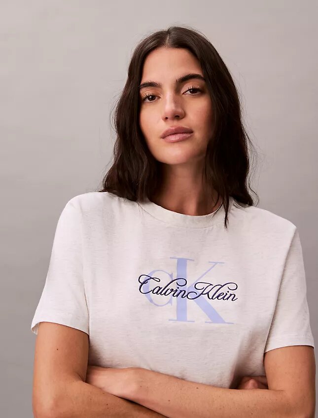 Tricou clasic cu imprimeu Script Monologo Tricou clasic cu imprimeu Script Monologo