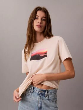 Tricou clasic cu logo City Sunset