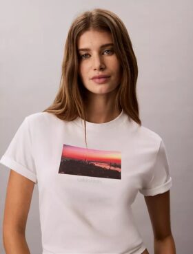 Tricou clasic cu logo City Sunset