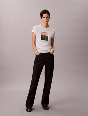 Tricou clasic cu logo „City Sunset”