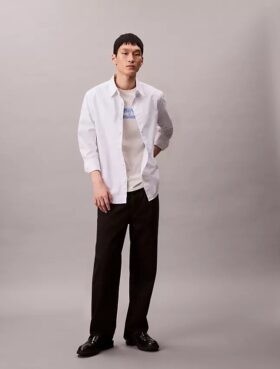 Tricou clasic cu logo decolorat