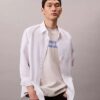 Tricou clasic cu logo decolorat