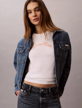 Tricou clasic cu logo din fetru