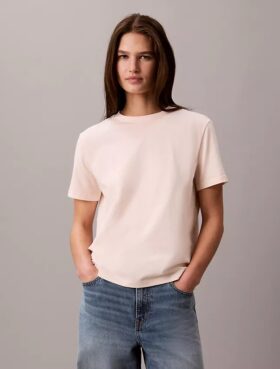 Tricou clasic cu logo din fetru