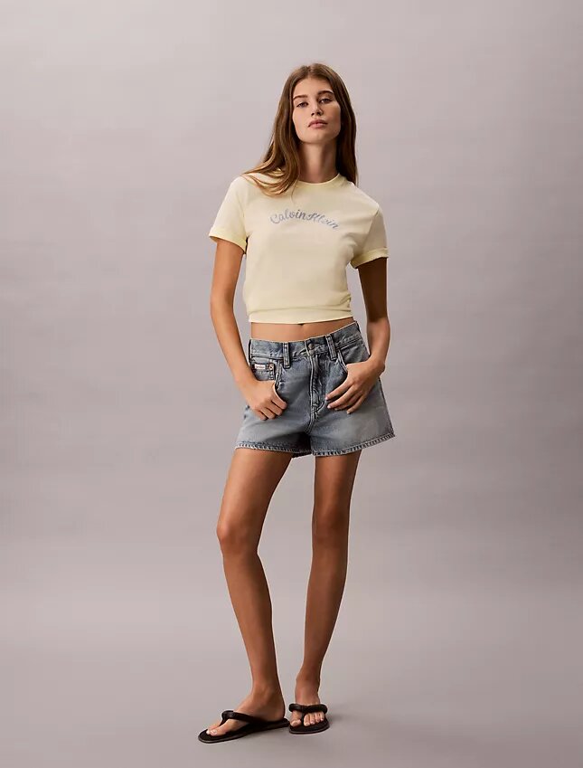 Tricou clasic cu logo din fetru Tricou clasic cu logo din fetru