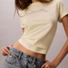 Tricou clasic cu logo din fetru Tricou clasic cu logo din fetru