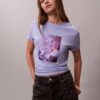 Tricou clasic cu logo floral Tricou clasic cu logo floral