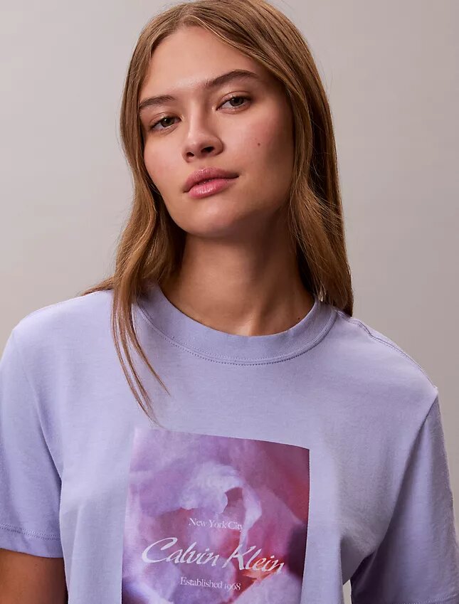 Tricou clasic cu logo floral Tricou clasic cu logo floral