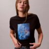 Tricou clasic cu logo floral Tricou clasic cu logo floral