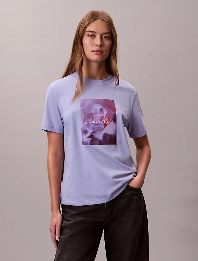 Tricou clasic cu logo floral Tricou clasic cu logo floral