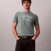 Tricou clasic cu logo grafic în umbră