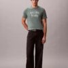 Tricou clasic cu logo grafic în umbră