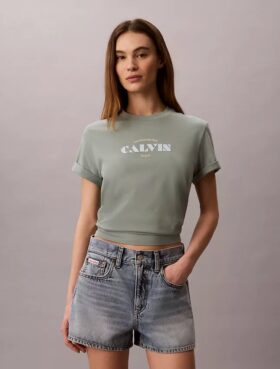 Tricou clasic cu logo grafic îndrăzneț