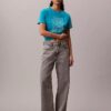 Tricou clasic cu logo grafic strălucitor