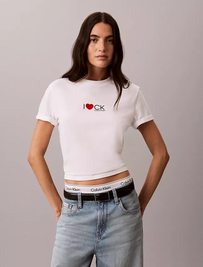Tricou clasic cu logo inimă Tricou clasic cu logo inimă