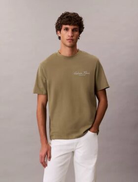 Tricou clasic cu logo mic imprimat