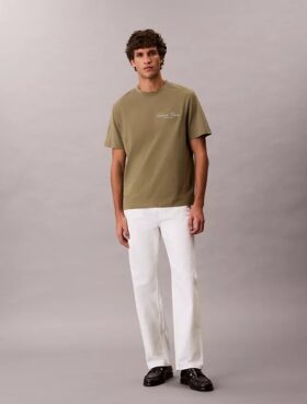 Tricou clasic cu logo mic imprimat