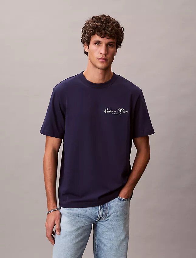 Tricou clasic cu logo script mic Tricou clasic cu logo script mic