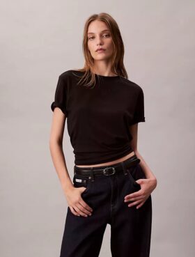 Tricou clasic cu logo Supima Cotton
