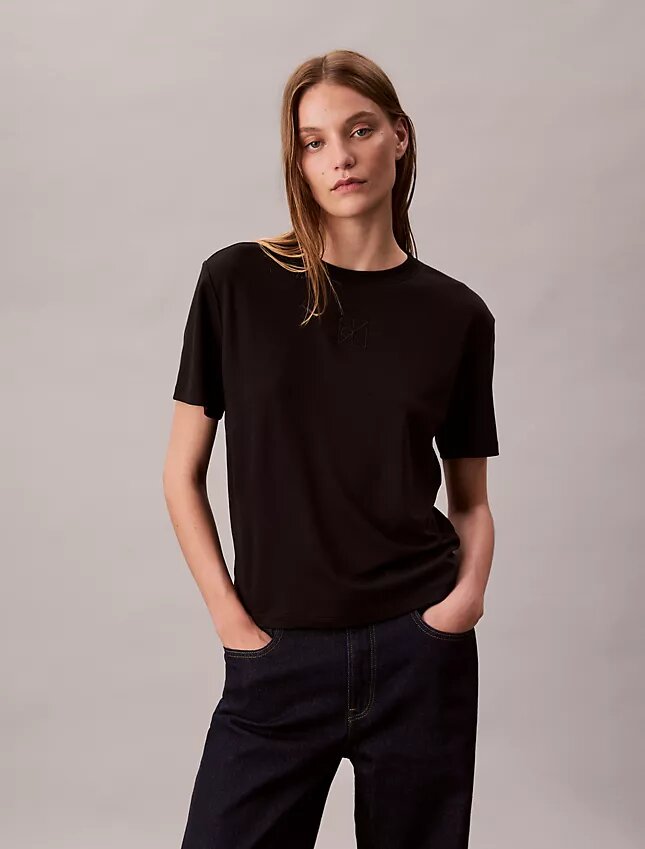 Tricou clasic cu logo Supima Cotton Tricou clasic cu logo Supima Cotton