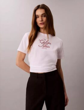 Tricou clasic cu logo tip scris
