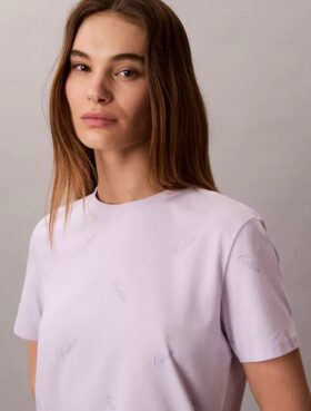 Tricou clasic cu logo tip scris pe toată suprafața