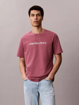 Tricou clasic cu logo tipărit cu litere mici