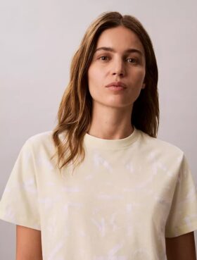 Tricou clasic cu Monogram decolorată pe toată suprafața