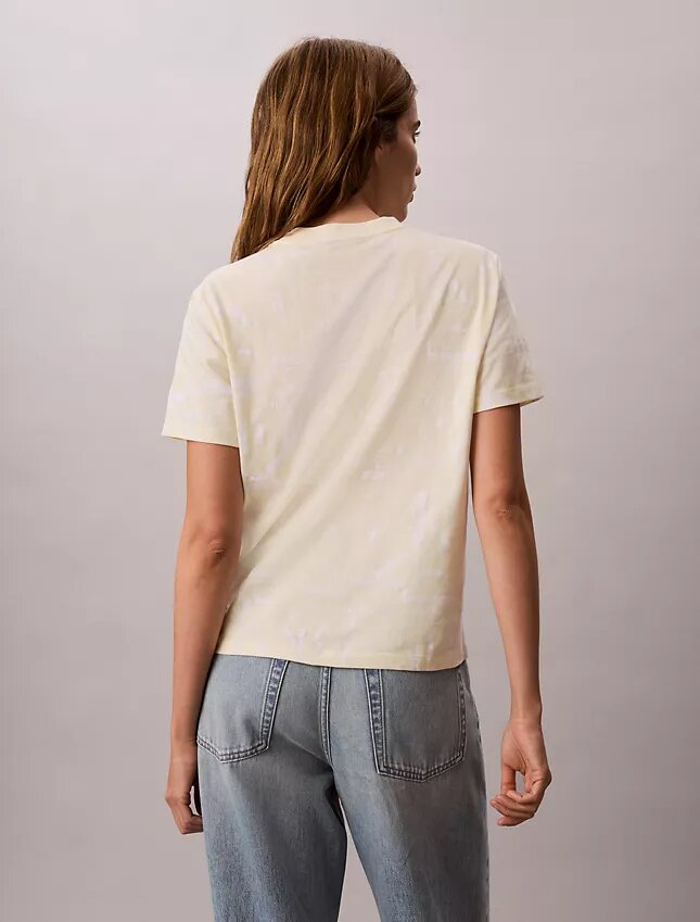 Tricou clasic cu Monogram decolorată pe toată suprafața Tricou clasic cu Monogram decolorată pe toată suprafața