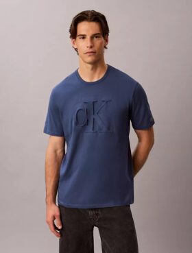 Tricou clasic cu Monogram în relief