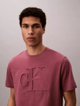 Tricou clasic cu Monogram în relief