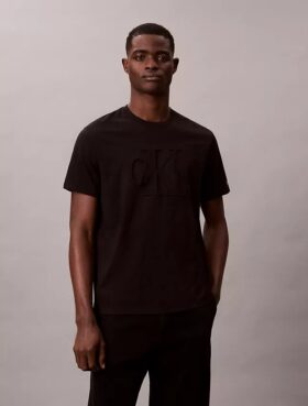 Tricou clasic cu Monogram în relief