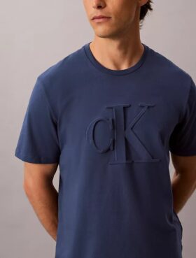 Tricou clasic cu Monogram în relief