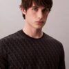 Tricou clasic cu Monogram pe toată suprafața, din bumbac Liquid Touch Tricou clasic cu Monogram pe toată suprafața, din bumbac Liquid Touch