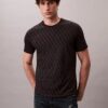 Tricou clasic cu Monogram pe toată suprafața, din bumbac Liquid Touch Tricou clasic cu Monogram pe toată suprafața, din bumbac Liquid Touch