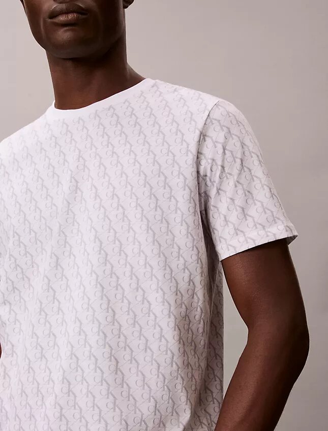 Tricou clasic cu Monogram pe toată suprafața, din bumbac Liquid Touch Tricou clasic cu Monogram pe toată suprafața, din bumbac Liquid Touch