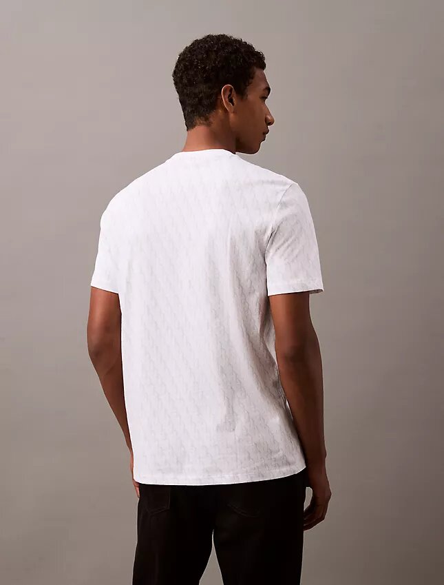 Tricou clasic cu Monogram pe toată suprafața, din bumbac Liquid Touch Tricou clasic cu Monogram pe toată suprafața, din bumbac Liquid Touch