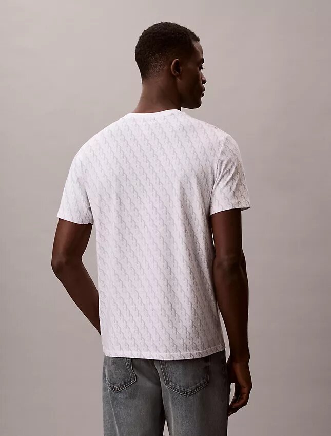 Tricou clasic cu Monogram pe toată suprafața, din bumbac Liquid Touch Tricou clasic cu Monogram pe toată suprafața, din bumbac Liquid Touch