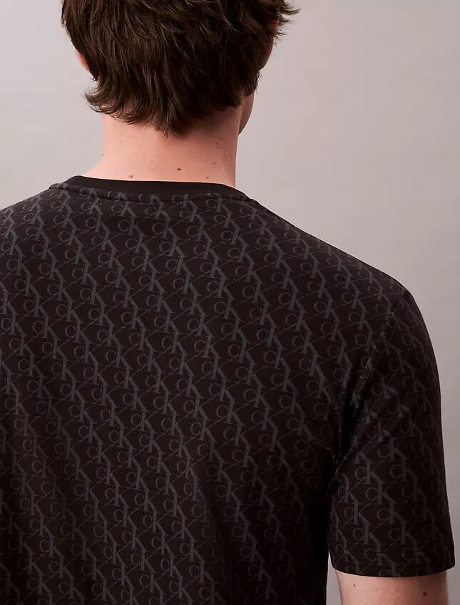 Tricou clasic cu Monogram pe toată suprafața, din bumbac Liquid Touch Tricou clasic cu Monogram pe toată suprafața, din bumbac Liquid Touch