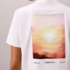 Tricou clasic din jersey răcoros cu imprimeu solar