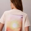 Tricou clasic din jersey răcoros cu imprimeu solar